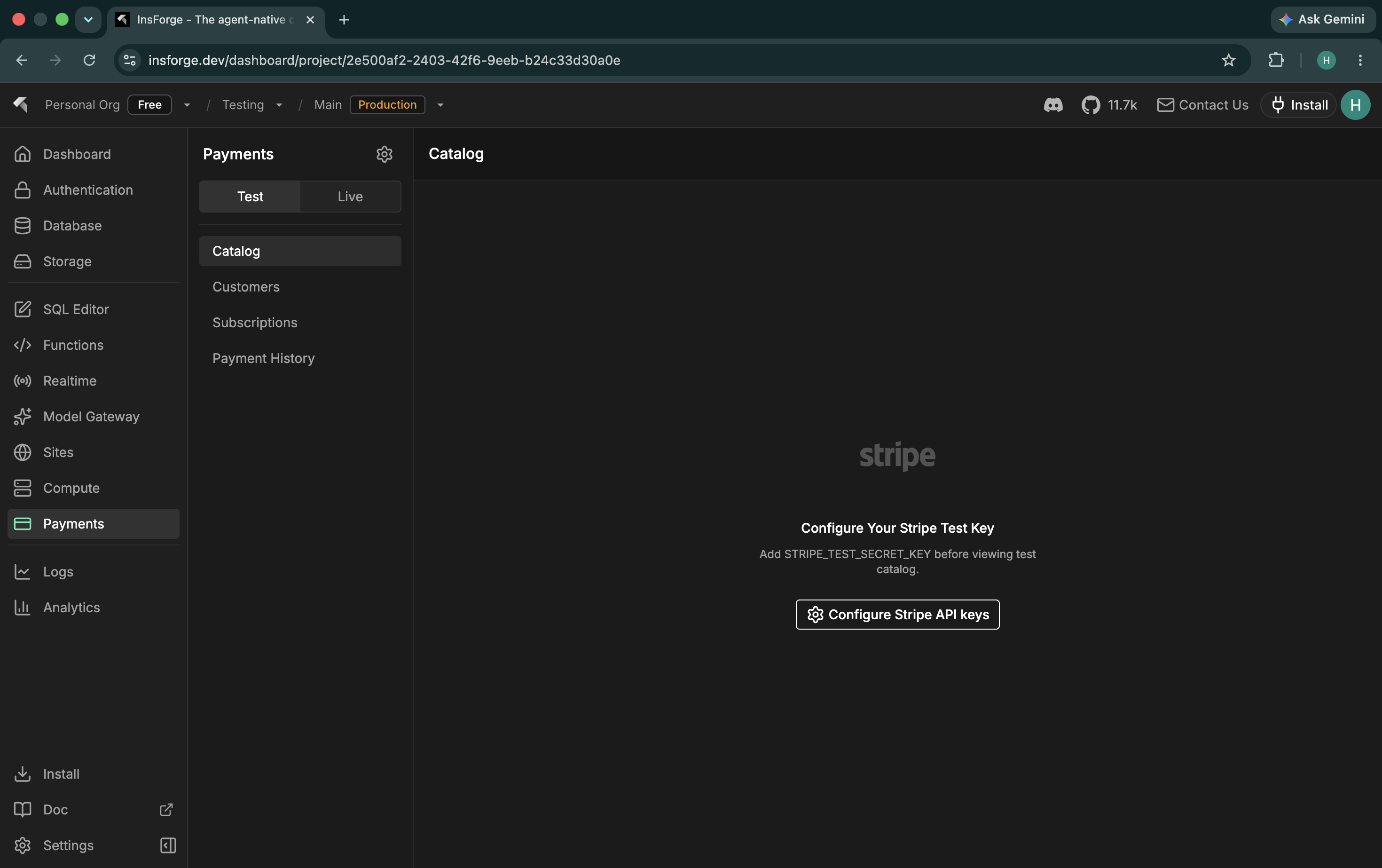 Before: The platform was completely locked to Stripe, isolating developers building for the Indian market.
